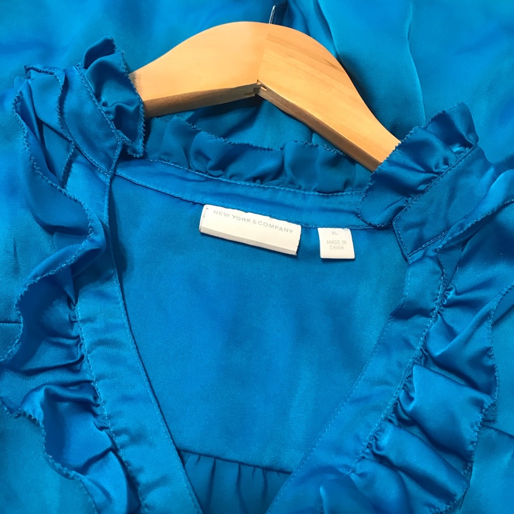 New York & Co. Ruffle Blouse. - Picture 2 of 3